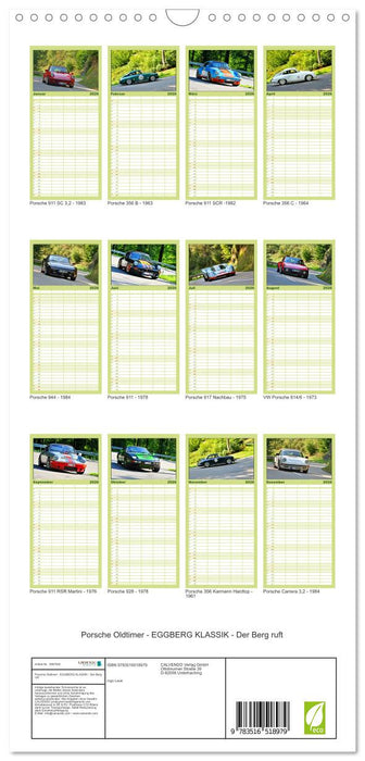 Porsche Oldtimer - EGGBERG KLASSIK - Der Berg ruft (CALVENDO Familienplaner 2026)