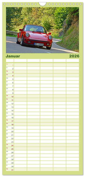 Porsche Oldtimer - EGGBERG KLASSIK - Der Berg ruft (CALVENDO Familienplaner 2026)