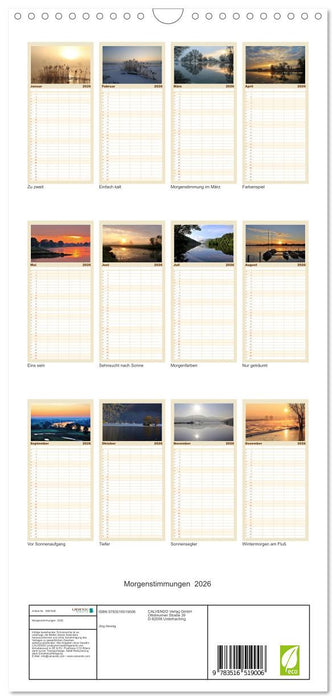 Morgenstimmungen 2026 (CALVENDO Familienplaner 2026)
