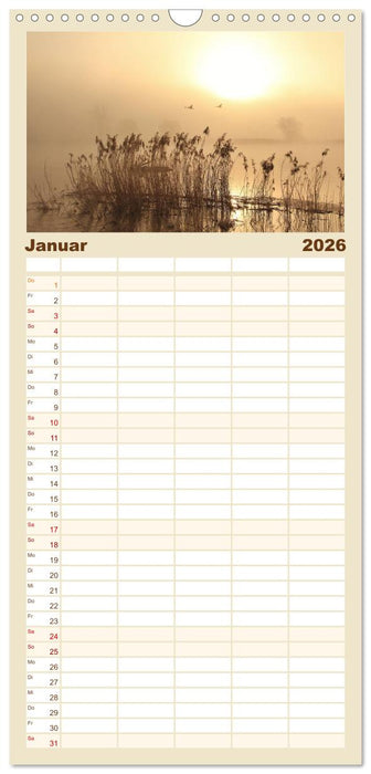 Morgenstimmungen 2026 (CALVENDO Familienplaner 2026)