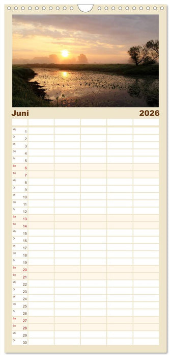 Morgenstimmungen 2026 (CALVENDO Familienplaner 2026)