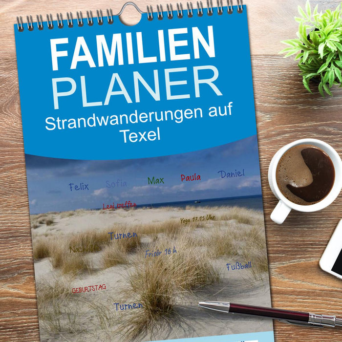 Strandwanderungen auf Texel (CALVENDO Familienplaner 2026)