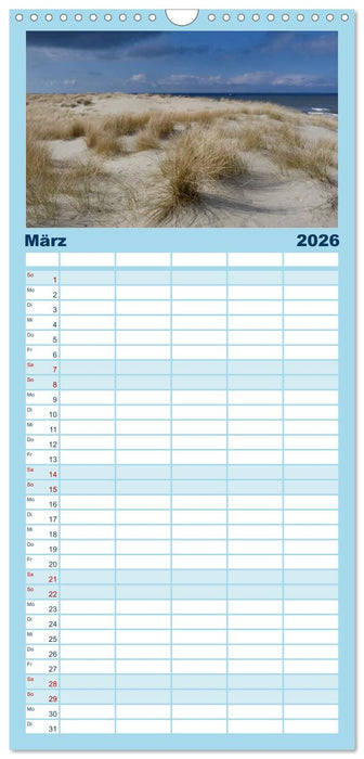 Strandwanderungen auf Texel (CALVENDO Familienplaner 2026)