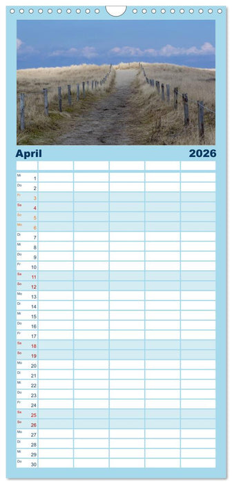 Strandwanderungen auf Texel (CALVENDO Familienplaner 2026)