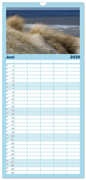 Strandwanderungen auf Texel (CALVENDO Familienplaner 2026)