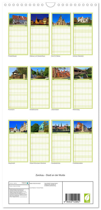 Zwickau - Stadt an der Mulde (CALVENDO Familienplaner 2026)