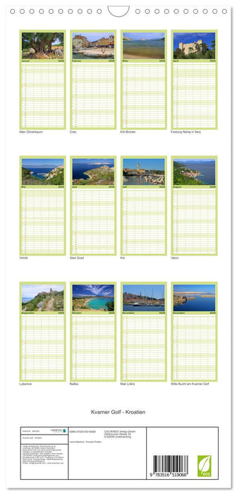 Kvarner Golf - Kroatien (CALVENDO Familienplaner 2026)