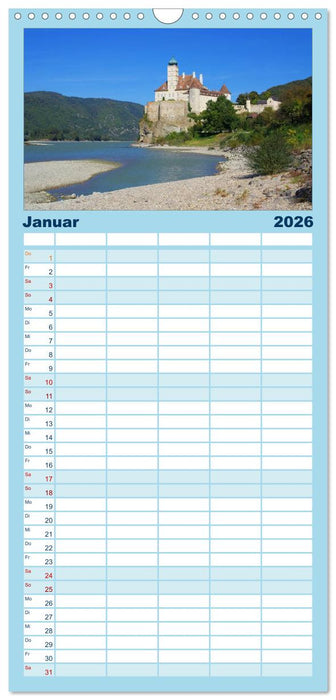 Die Wachau - Bezaubernde Orte an der Donau (CALVENDO Familienplaner 2026)