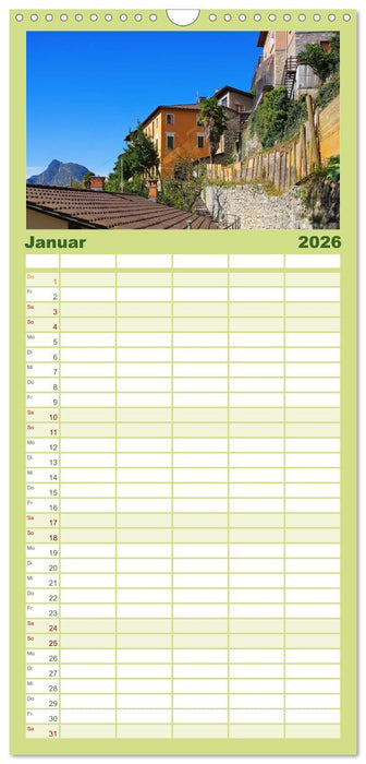 Gandria - Malerisches Dorf am Luganer See (CALVENDO Familienplaner 2026)