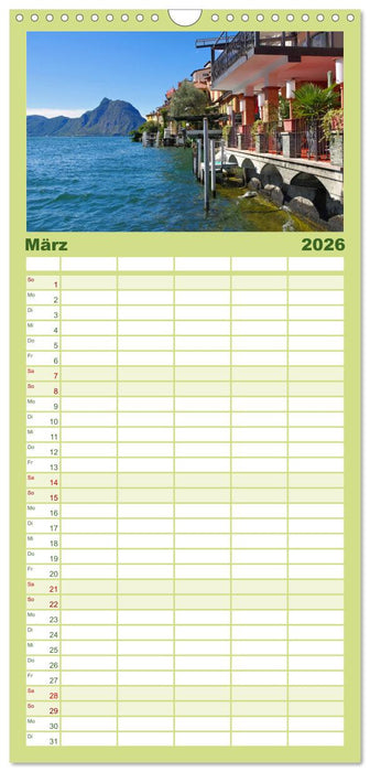 Gandria - Malerisches Dorf am Luganer See (CALVENDO Familienplaner 2026)