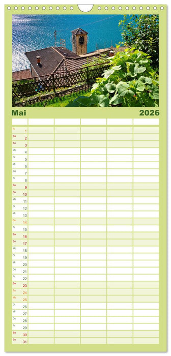 Gandria - Malerisches Dorf am Luganer See (CALVENDO Familienplaner 2026)
