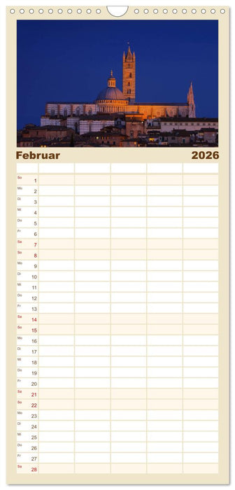 Toskana – Traumlandschaft in Italien (CALVENDO Familienplaner 2026)