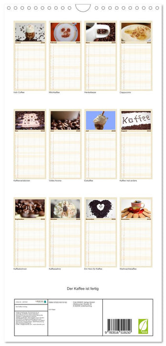 Der Kaffee ist fertig (CALVENDO Familienplaner 2026)