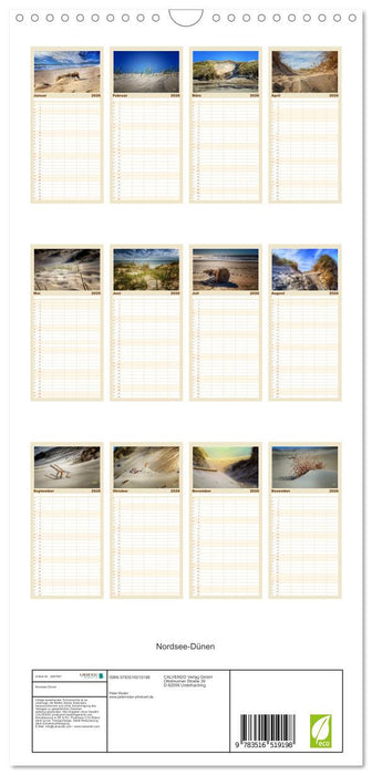 Nordsee-Dünen (CALVENDO Familienplaner 2026)