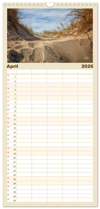 Nordsee-Dünen (CALVENDO Familienplaner 2026)