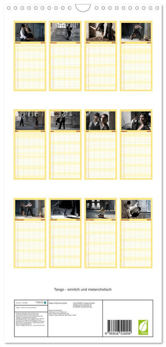 Tango - sinnlich und melancholisch (CALVENDO Familienplaner 2026)