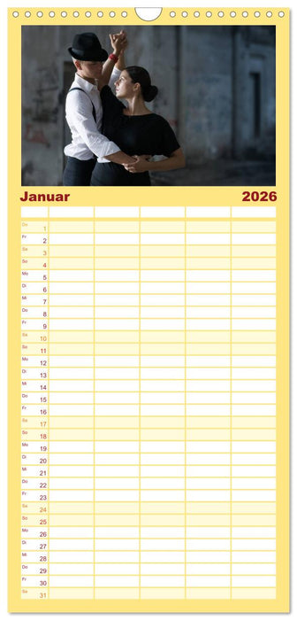 Tango - sinnlich und melancholisch (CALVENDO Familienplaner 2026)