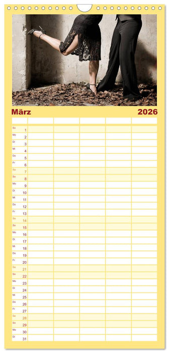 Tango - sinnlich und melancholisch (CALVENDO Familienplaner 2026)