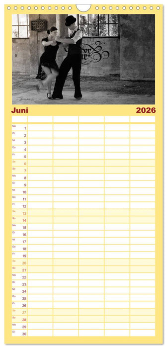 Tango - sinnlich und melancholisch (CALVENDO Familienplaner 2026)
