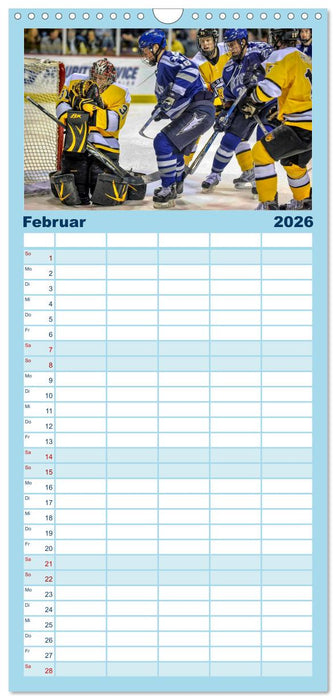 Mit vollem Einsatz - Eishockey (CALVENDO Familienplaner 2026)
