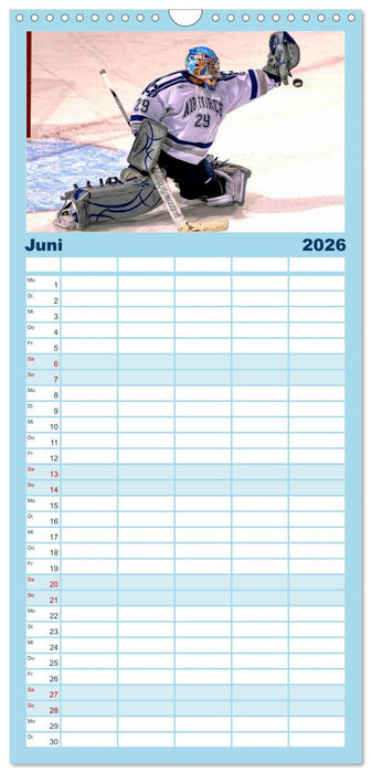 Mit vollem Einsatz - Eishockey (CALVENDO Familienplaner 2026)
