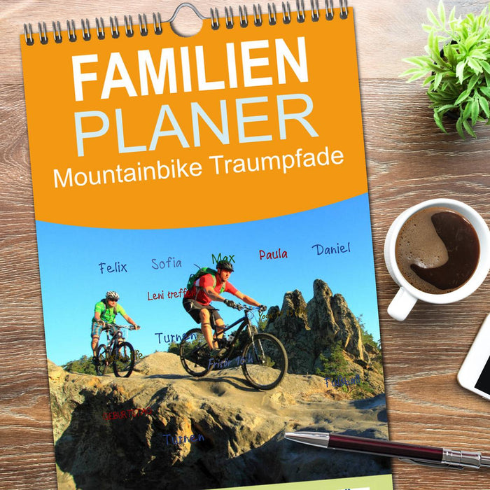 Mountainbike Traumpfade (CALVENDO Familienplaner 2026)