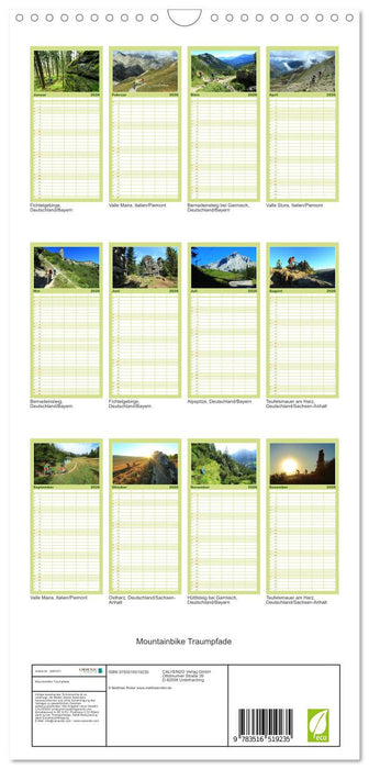 Mountainbike Traumpfade (CALVENDO Familienplaner 2026)