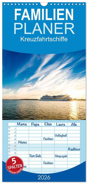 Kreuzfahrtschiffe (CALVENDO Familienplaner 2026)