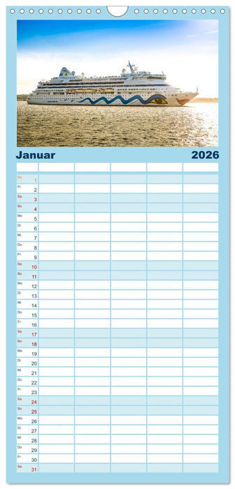 Kreuzfahrtschiffe (CALVENDO Familienplaner 2026)