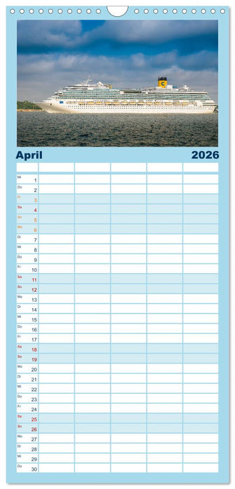 Kreuzfahrtschiffe (CALVENDO Familienplaner 2026)