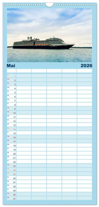 Kreuzfahrtschiffe (CALVENDO Familienplaner 2026)