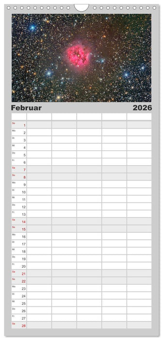 Farbiges Weltall (CALVENDO Familienplaner 2026)