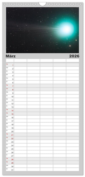 Farbiges Weltall (CALVENDO Familienplaner 2026)