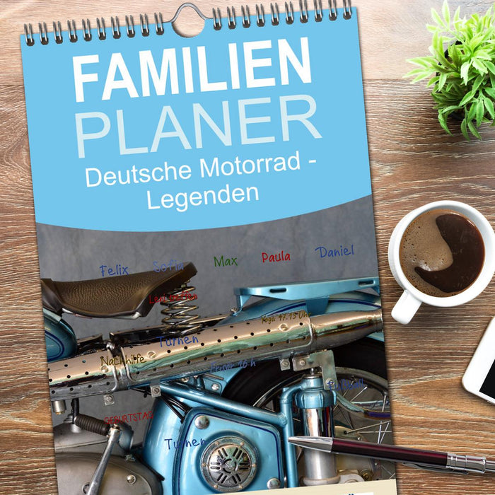 Deutsche Motorrad - Legenden - Rollende Kunstwerke aus alten Zeiten (CALVENDO Familienplaner 2026)
