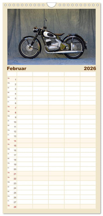 Deutsche Motorrad - Legenden - Rollende Kunstwerke aus alten Zeiten (CALVENDO Familienplaner 2026)