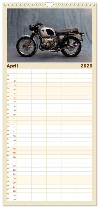 Deutsche Motorrad - Legenden - Rollende Kunstwerke aus alten Zeiten (CALVENDO Familienplaner 2026)