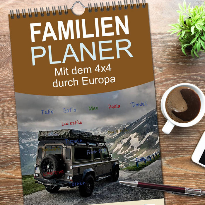 Mit dem 4x4 durch Europa (CALVENDO Familienplaner 2026)