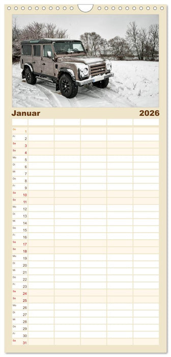 Mit dem 4x4 durch Europa (CALVENDO Familienplaner 2026)