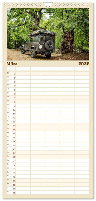 Mit dem 4x4 durch Europa (CALVENDO Familienplaner 2026)