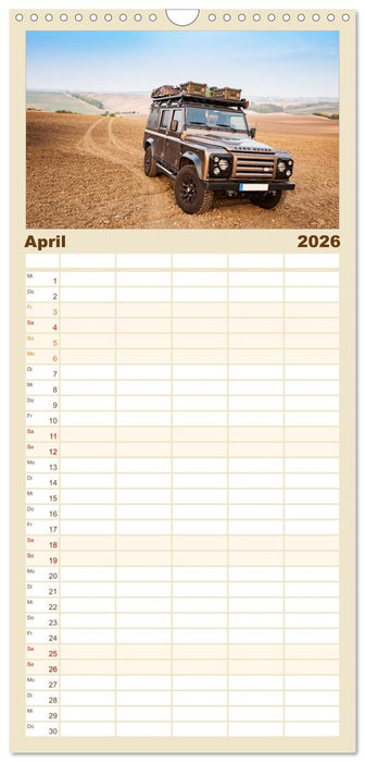 Mit dem 4x4 durch Europa (CALVENDO Familienplaner 2026)