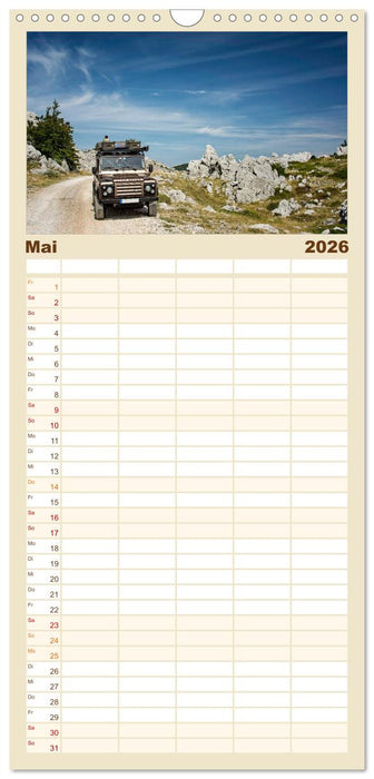 Mit dem 4x4 durch Europa (CALVENDO Familienplaner 2026)