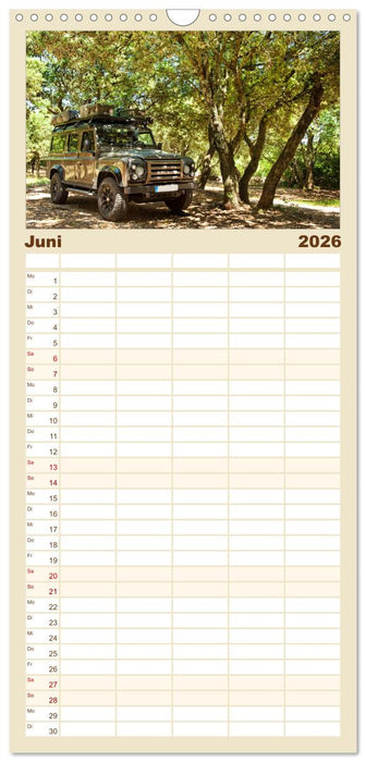 Mit dem 4x4 durch Europa (CALVENDO Familienplaner 2026)