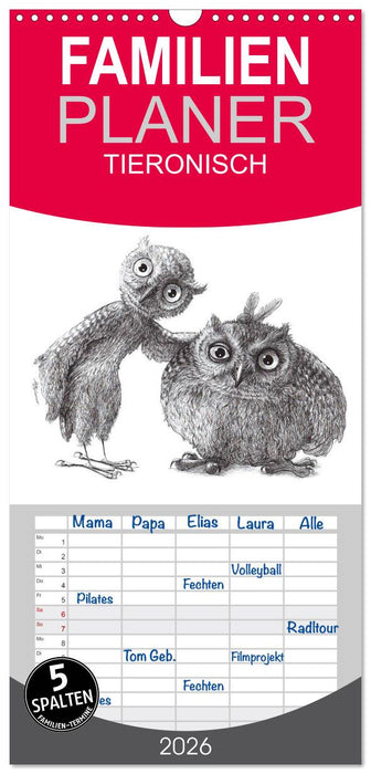 TIERONISCH (CALVENDO Familienplaner 2026)