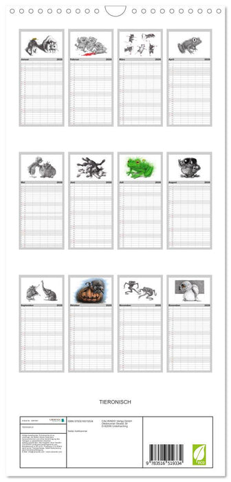 TIERONISCH (CALVENDO Familienplaner 2026)