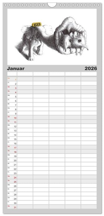 TIERONISCH (CALVENDO Familienplaner 2026)