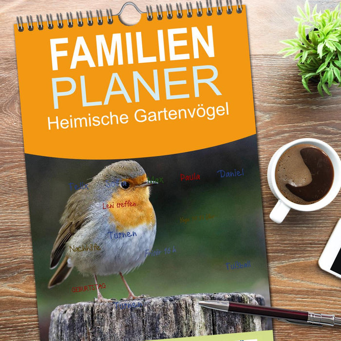 Heimische Gartenvögel (CALVENDO Familienplaner 2026)