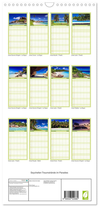 Seychellen Traumstrände im Paradies (CALVENDO Familienplaner 2026)