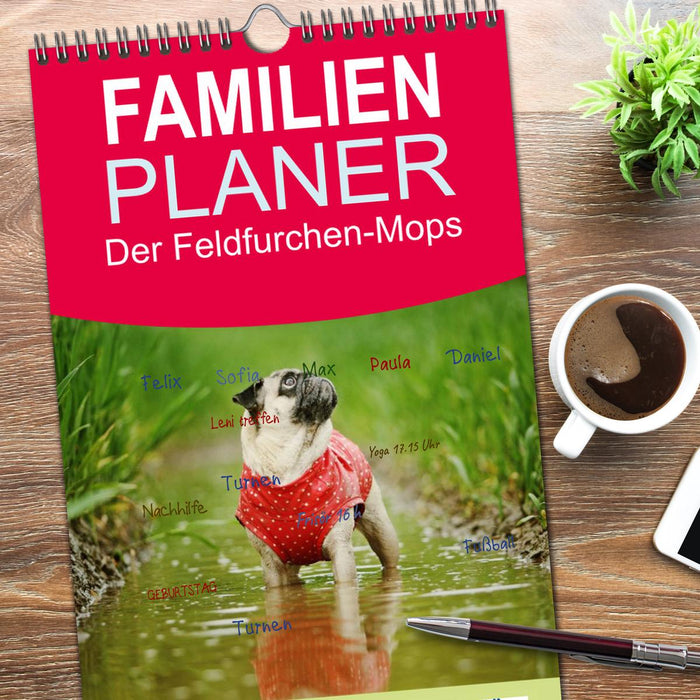 Der Feldfurchen-Mops (CALVENDO Familienplaner 2026)