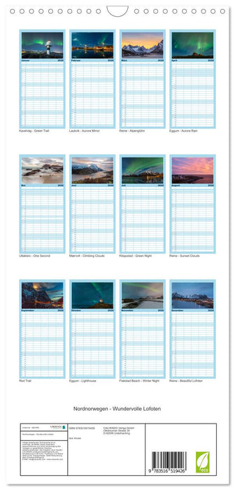Nordnorwegen - Wundervolle Lofoten (CALVENDO Familienplaner 2026)