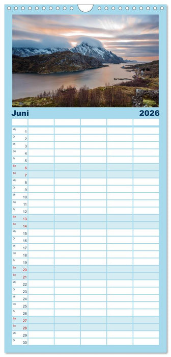 Nordnorwegen - Wundervolle Lofoten (CALVENDO Familienplaner 2026)